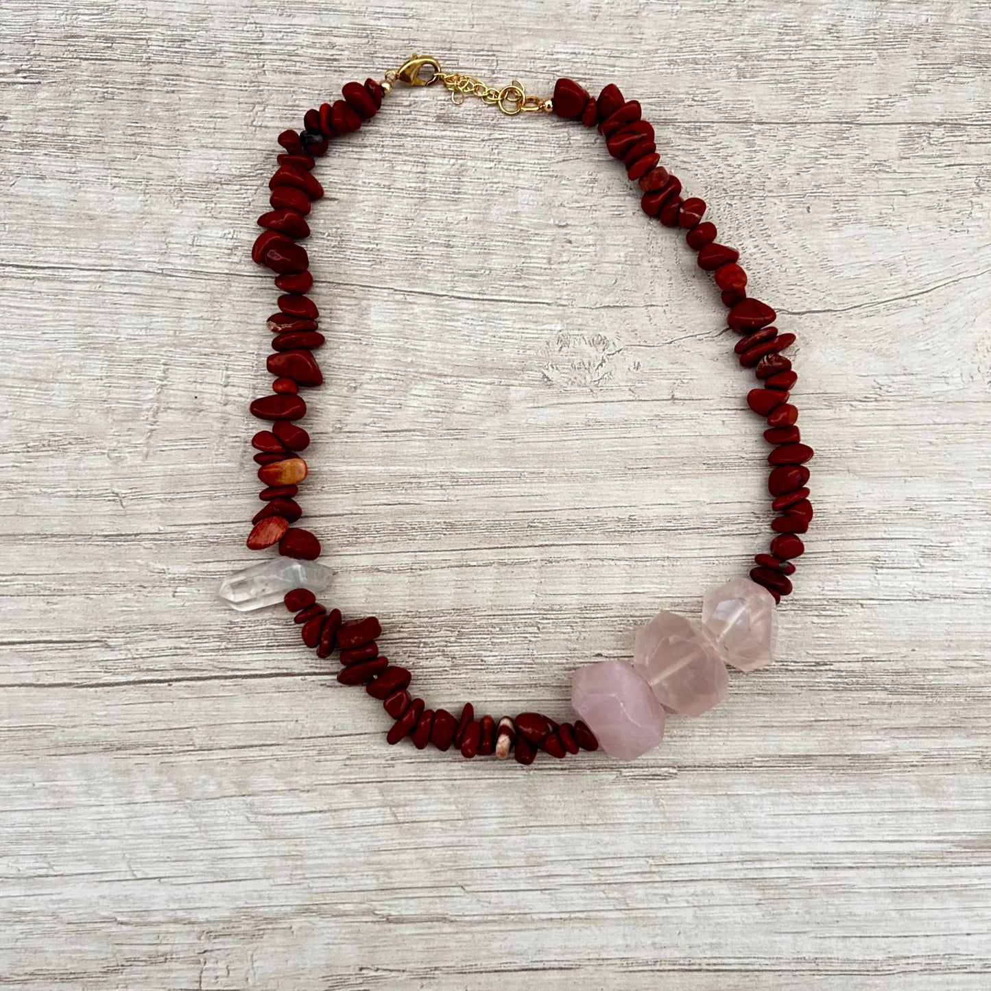 Collar cuarzo rosa Kaipur
