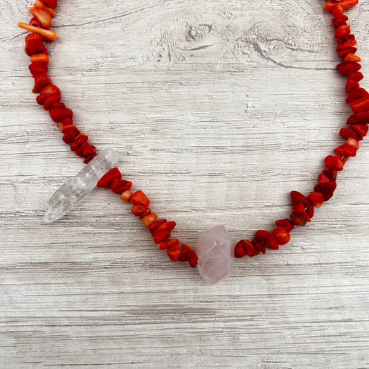 Collar red quartz Kaipur