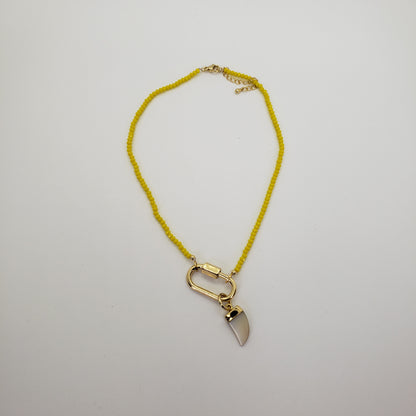 Collar Cristales Lock Amarillo