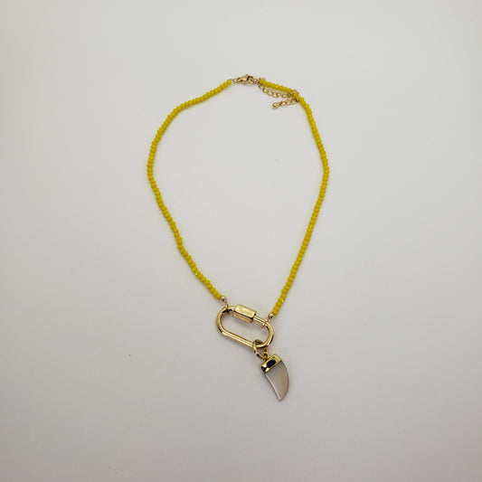 Collar Cristales Lock Amarillo