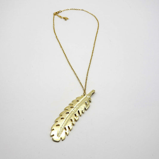 Colgante Pluma Dorada