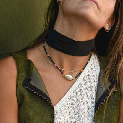 Choker Cristales Perlón